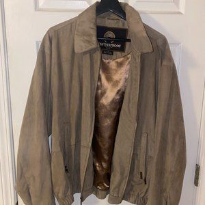 Large Vintage Faux Suede Light Brown Jacket